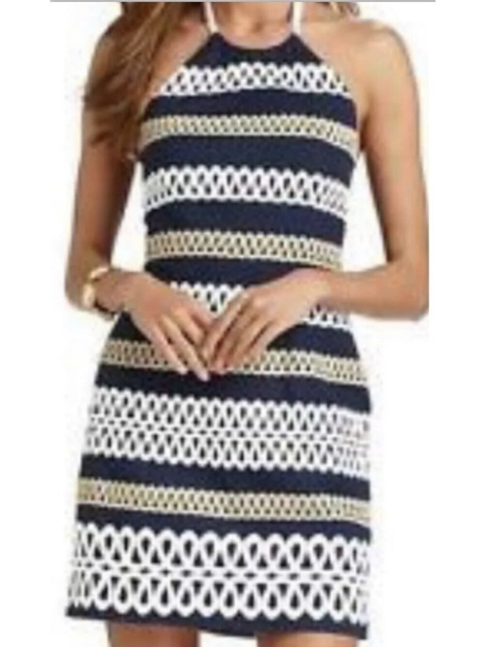 Lilly Pulitzer Cambrey True Navy Blue Rope Me Dress, Size 2, NWT! $298